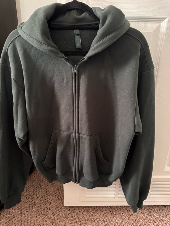 SKIMS Tops - SKIMS Dark Green Full-Zip Hoodie